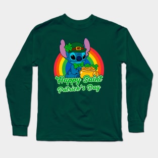 Stitch St. Patrick's Day Long Sleeve T-Shirt